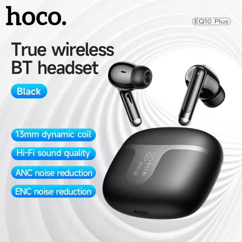 HOCO EQ10 Plus ANC ENC Noise Reduction Wireless BT 5.4 Earphone