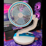 LR-2018 USB Rechargeable Folding Fan with LED Light