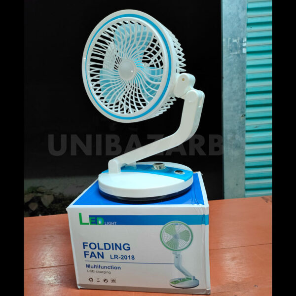 LR-2018 USB Rechargeable Folding Fan with LED Light